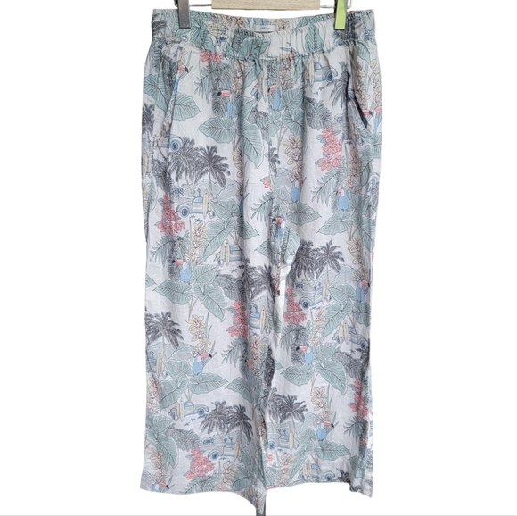 C&C California Pants - C&C California Linen Wide Leg Beachy Pants Pull On Relaxed Tropical Surf…